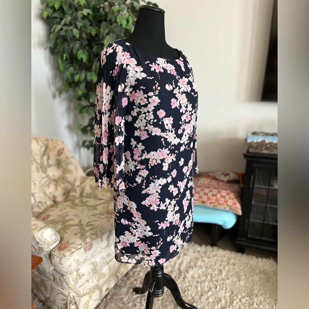 Jessica Howard Navy Blue & Pink Floral dress